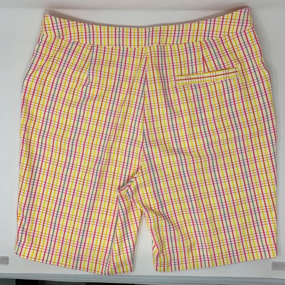 Golf‎ America Stretch Bright Geometric Polyester Women's Golf Shorts Size 12 - Picture 2 of 10